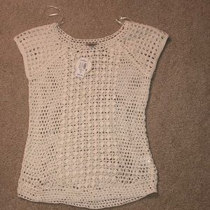 White Dress Barn Crochet Sweater